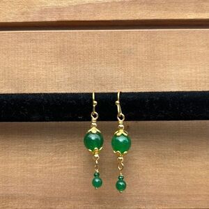 Green & Gold Earrings  